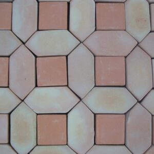 Picket and Square Terracotta Tiles 6x6 inch