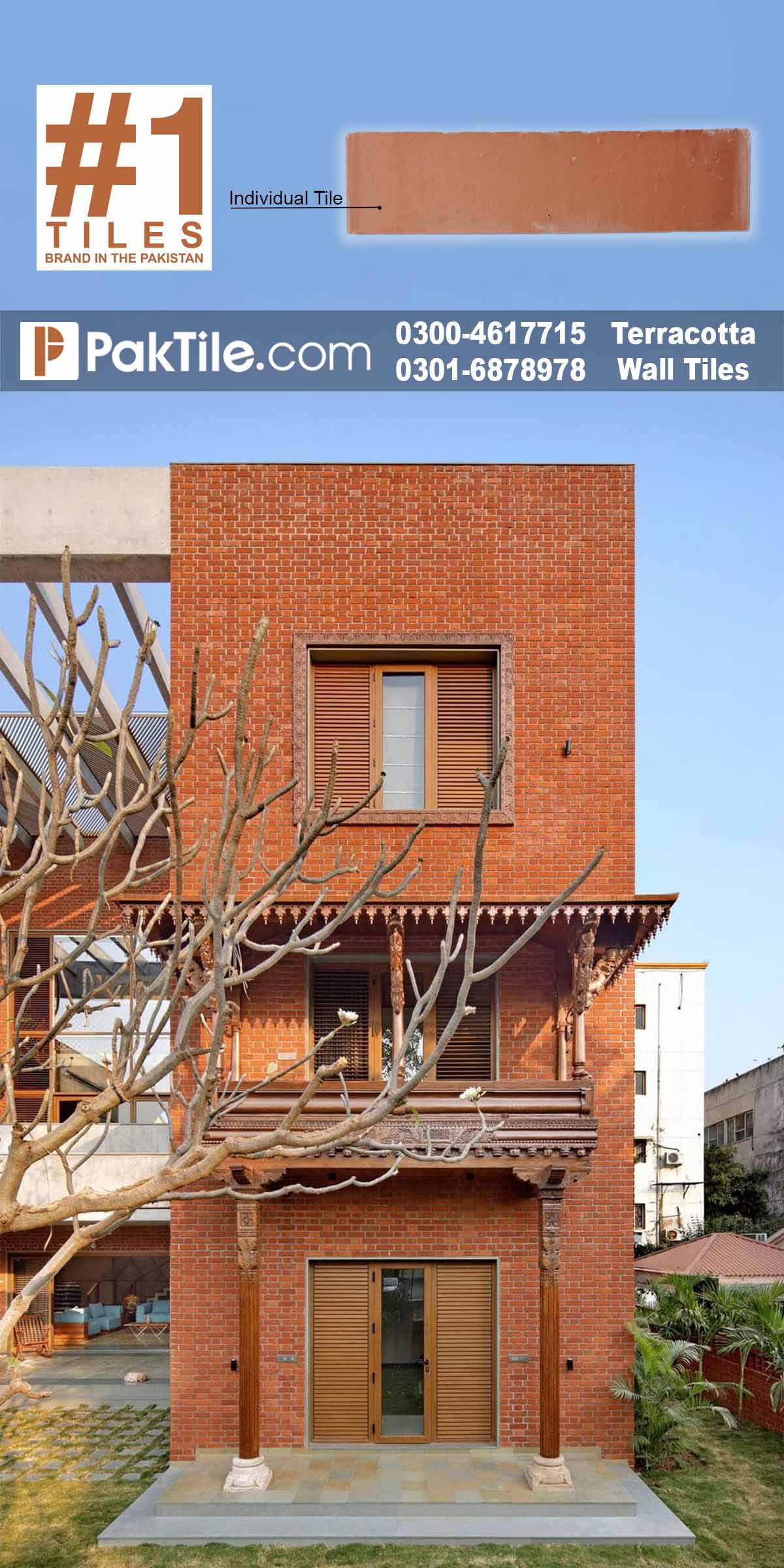 Front Terracotta Wall Tiles Design