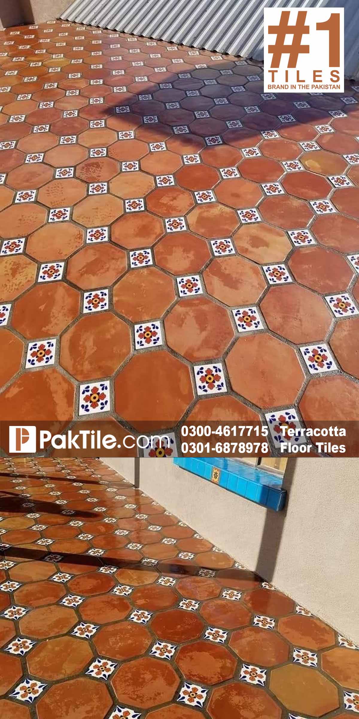 terrcotta Tiles Octagon Design Tuff Tiles