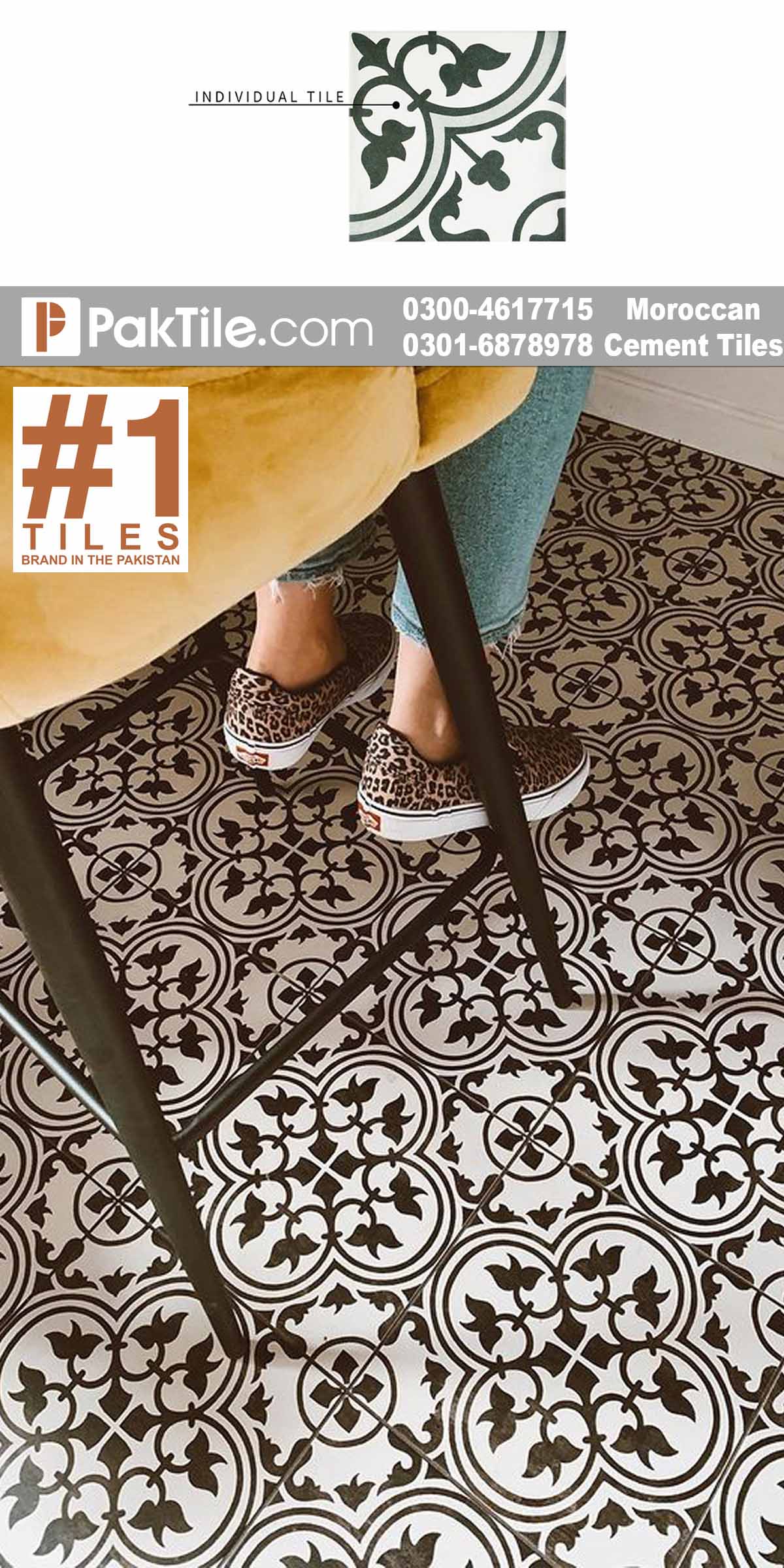 Pattern Terrazzo Tiles Black and White